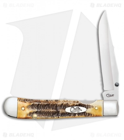 Case Cutlery Case Kickstart TrapperLock Assisted Knife BoneStag (6.5154AC SS)
