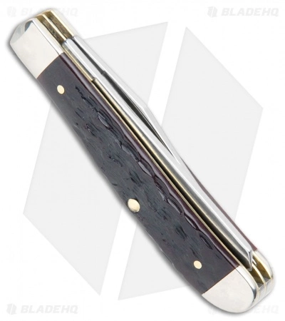 Case Cutlery Mini Trapper Knife 3.5" Peach Seed Walnut Bone (6207 SS) - Image 3