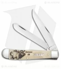 Case Cutlery Sportsman Series Trapper Elk Embellished Natural Bone (6254 SS)