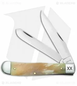 Case Cutlery Trapper Pocket Knife 4.125" Giraffe Bone