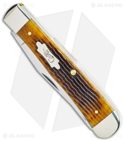 Case Trapper Knife Rogers Corn Cob Jig Antique Bone (3.3" Polish) 52832 - Image 2