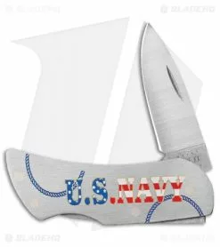 Case Cutlery Case U.S. Navy Executive Lockback Knife 3.25" Brushed Stainless Steel (300L SS)