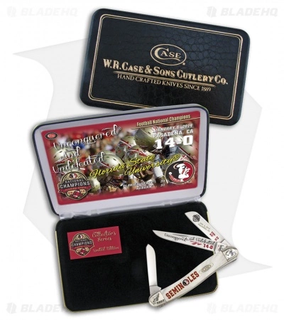 Case Cutlery Case Florida State National Champs Stockman Traditional Knife 3.5" Cracked Ice