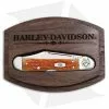 Case Cutlery Case Harley-Davidson CopperLock Knife 3.625" Brown Jigged Bone 52154