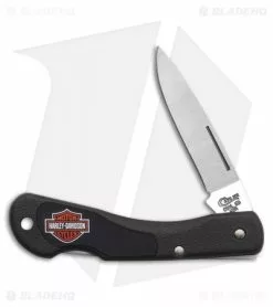 Case Cutlery Case Harley-Davidson Mini Blackhorn Lockback Knife 3.125" Black Zytel 52177