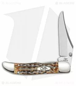 Case Cutlery Case Knives Kickstart Mid-Folding Hunter Assisted Burnt Gray Bone (61265AC SS)