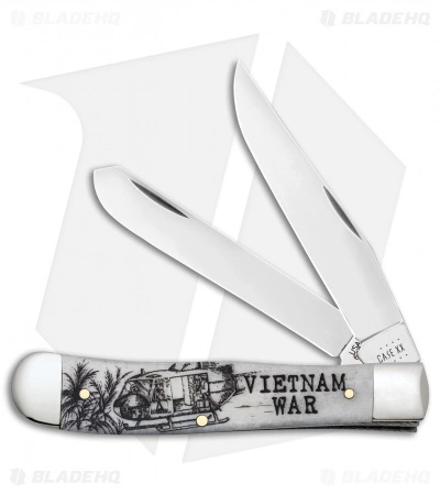 Case Cutlery Case Knives Vietnam Trapper Embellished Smooth Natural Bone (6254 SS) - 50952