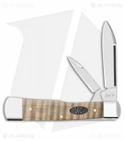 Case Cutlery Case Large Gunstock Knife 3.0" Natural Curly Maple (72130 SS) 25945