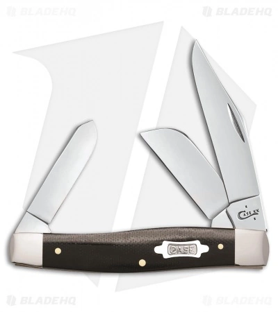 Case Cutlery Case Large Stockman Traditional Knife 4.25" Black Micarta (10375 SS) 23132