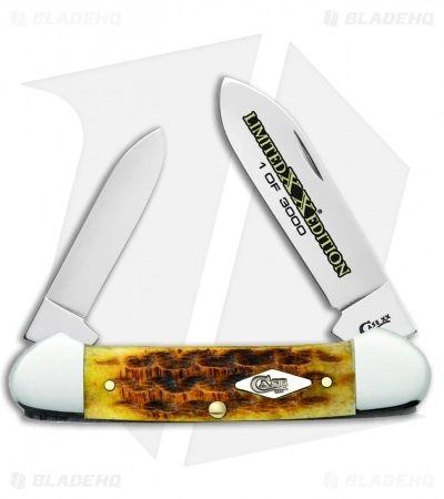 Case Cutlery Limited XX® Edition XXXV Honeycomb Bone Kinfolk Jig Canoe (62131 SS)