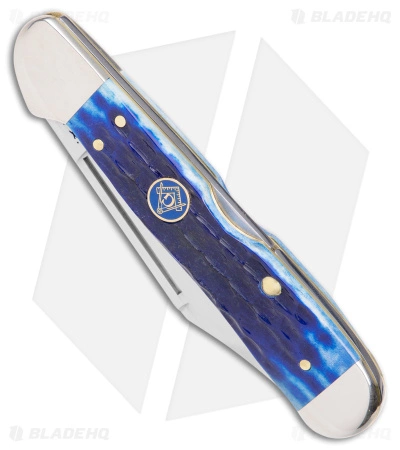 Case Cutlery Case Masonic Mini Copperlock Traditional Knife 3.625" Blue Bone(61749L SS) 25531 - Image 2