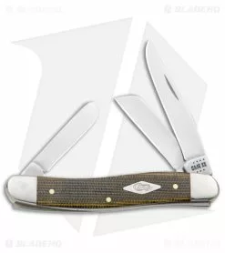 Case Knives Case Medium Stockman Knife 3.6" Black/Green Canvas Micarta (10318 SS)