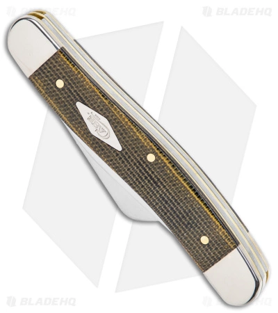 Case Knives Case Medium Stockman Knife 3.6" Black/Green Canvas Micarta (10318 SS) - Image 2