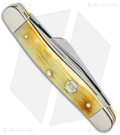 Case Knives Case Medium Stockman Knife Burnt Cream Bone Barnboard Jig (2.5" Polish) 36721 - Image 3