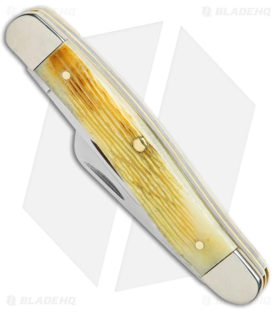 Case Knives Case Medium Stockman Knife Burnt Cream Bone Barnboard Jig (2.5" Polish) 36721 - Image 2