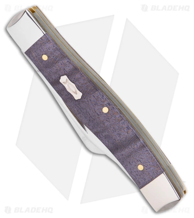 Case Cutlery Medium Stockman Knife 3.6" Smooth Purple Curly Maple (73032 SS) - Image 2