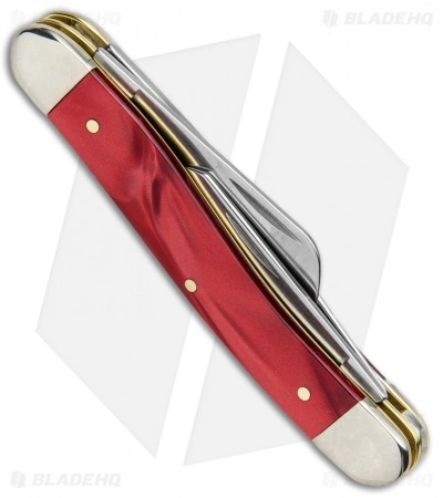 Case Cutlery Case Medium Stockman 3.625" Smooth Red Kirinite (63032 SS) 60184 - Image 3