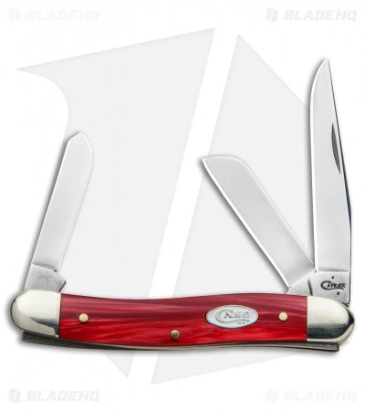Case Cutlery Case Medium Stockman 3.625" Smooth Red Kirinite (63032 SS) 60184