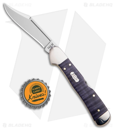 Case Knives Case Mini CopperLock Knife 3.6" Smooth Purple Curly Maple (71749L SS) 80545 - Image 4