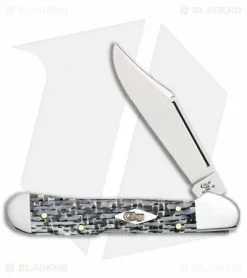 Case Cutlery Case Mini Copperlock Knife 3.625" Black/White Carbon Fiber (101749L SS) 38926