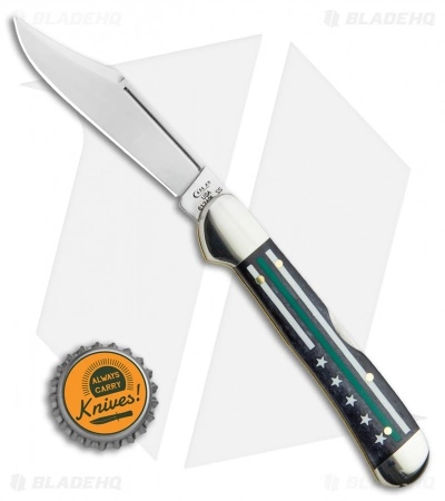 Case Cutlery Case Mini Copperlock Knife 3.625" Stripes Of Service Green (61749L SS) - Image 4