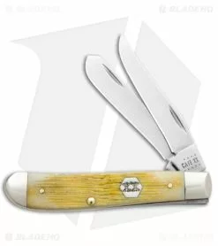 Case Mini Trapper Knife Burnt Cream Bone Barnboard Jigged (2.7" Polish) 36725