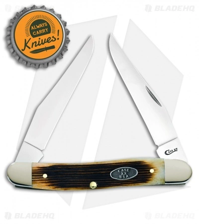 Case Cutlery Case Muskrat Pocket Knife 3.875" Antique Bone Barnboard Jig (MUSKRAT SS) 25154 - Image 4