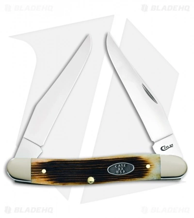 Case Cutlery Case Muskrat Pocket Knife 3.875" Antique Bone Barnboard Jig (MUSKRAT SS) 25154
