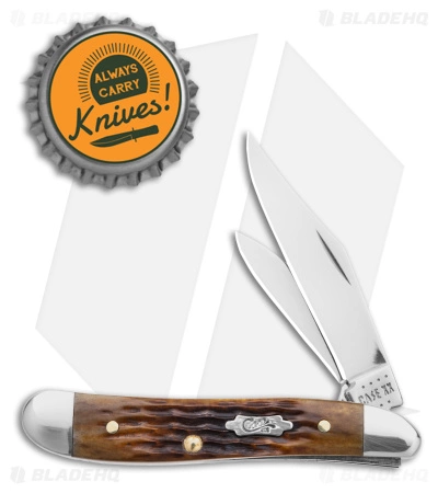 Case Knives Case Peanut Knife 2.9" Antique Bone/Rogers Corn Cob Jig (6220 SS) 52828 - Image 4