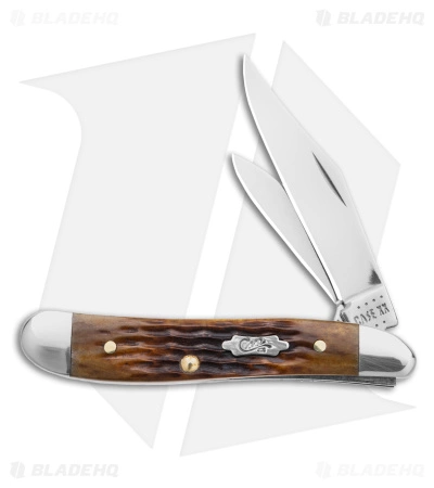 Case Knives Case Peanut Knife 2.9" Antique Bone/Rogers Corn Cob Jig (6220 SS) 52828