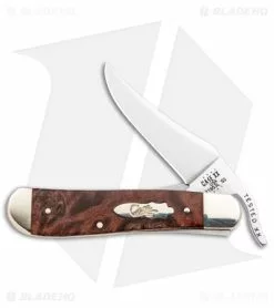 Case Knives Case RussLock Knife 4.25" Brown Maple Burl Wood (71953L SS) 64068