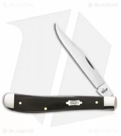 Case Cutlery Case Slimline Trapper Traditional Knife 4.125" Black Micarta (101048SS) 23135