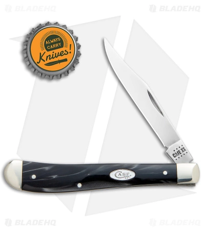 Case Slimline Trapper Knife Black Pearl Kirinite (3.2" Polish) 23677 - Image 4