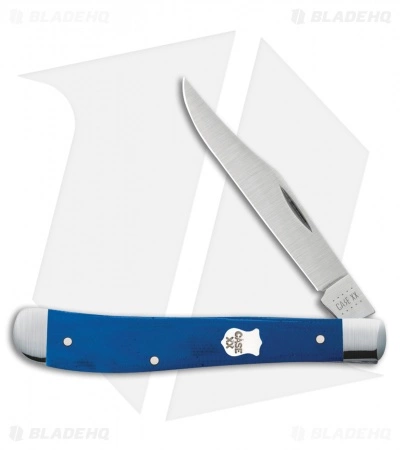 Case Cutlery Case Slimline Trapper Traditional Knife 4.125" Blue G-10 (101048SS) 16746