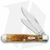 Case Cutlery Case Small Swell Center Jack Knife 3" Amber Bone/Peach Seed Jig (6225 1/2 SS)