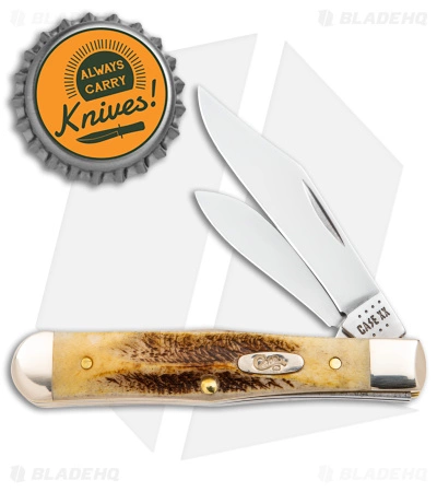 Case Cutlery Case Small Swell Center Jack Knife 3" Case 6.5 BoneStag (6.5225 1/2 SS) 65326 - Image 4