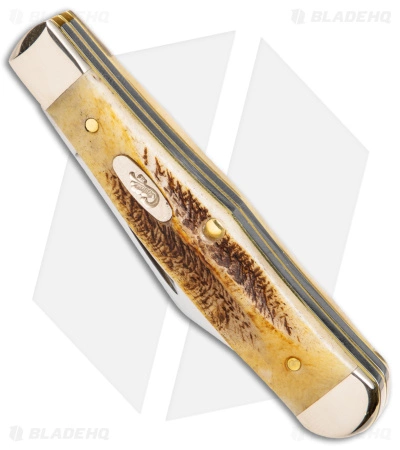 Case Cutlery Case Small Swell Center Jack Knife 3" Case 6.5 BoneStag (6.5225 1/2 SS) 65326 - Image 2