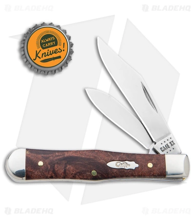 Case Cutlery Case Small Swell Center Jack Knife 3" Brown Maple Burl Wood (7225 1/2 SS) 64061 - Image 4