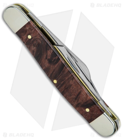 Case Knives Case Stockman Knife 3.85" Brown Maple Burl Wood (7347 SS) 64065 - Image 3