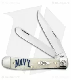 Case Cutlery Case U.S. Navy Trapper Knife 4.125" Smooth Natural Bone (6254 SS) 22553