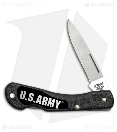 Case Cutlery Case US Army Mini Blackhorn Lockback Knife 3.125" Black Zytel (LT059L SS) 15010
