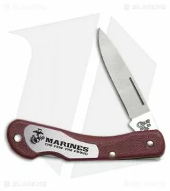 Case Cutlery Case USMC Mini Blackhorn Lockback Knife 3.125" Red Zytel (LT059L SS) 52177