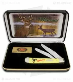 Case Cutlery Case Whitetail Deer Trapper Knife 4.125" Yellow Synthetic (6254 SS)