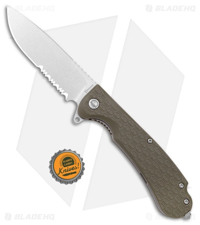 Daggerr Discover Knives Wocket Liner Lock Knife Olive FRN (3.5" Stonewash) - Image 4