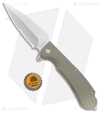 Daggerr Discover Knives Urban2 Liner Lock Knife Olive FRN (3.5" Stonewash) - Image 4