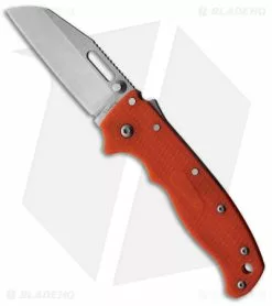 Demko Knives Demko AD 20.5 Sheepsfoot Shark Lock Knife Orange Grivory (3" Stonewash)