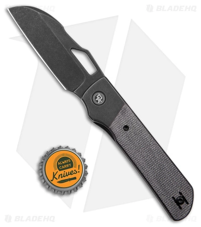 Divo Knives Stout Frame Lock Knife Titanium/Black Micarta (3" BW) - Image 7