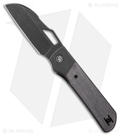 Divo Knives Stout Frame Lock Knife Titanium/Black Micarta (3" BW)