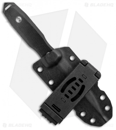 EOS Mini Thresher Fixed Blade Knife Blackout (3.6" Black) W/ Custom Sheath - Image 3