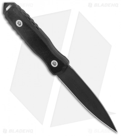EOS Mini Thresher Fixed Blade Knife Blackout (3.6" Black) W/ Custom Sheath - Image 2